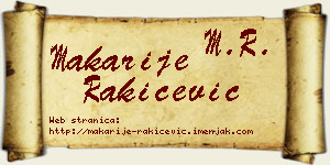 Makarije Rakićević vizit kartica
